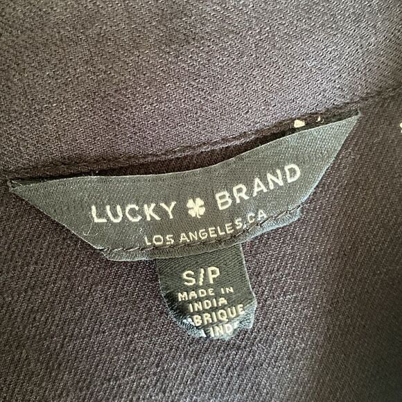 Lucky Brand Black Daisy Print Logan Jumpsuit Size Small Petite - Picture 8 of 16